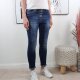 Casual Basic Boyfriend Jeans Denim Blue XS