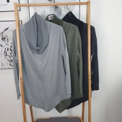 Asymmetrisches Rollkragen Sweatshirt