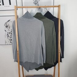 Asymmetrisches Rollkragen Sweatshirt
