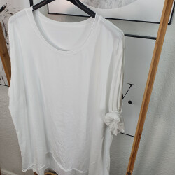 Basic Vokuhila Longsleeve Weiß One Size