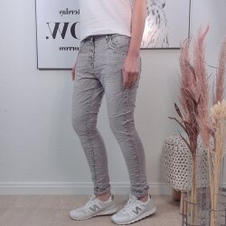 Graue Jewelly Boyfriend Jeans- XS bis XL