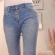 Jewelly Stretch Jeans| im Baggy Boyfriend Schnitt| Damen Hose mit dekorativer Knopfleiste| Perfekter Sitz XS Clean Denim