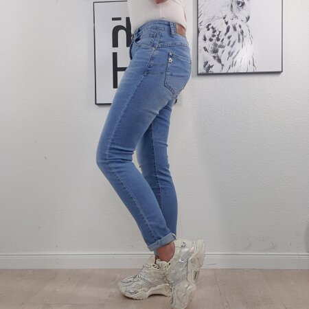 Karostar Boyfriend Jeans- M bis 4XL Washed Denim XL