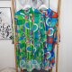 Grafisch gemusterte Long Bluse One Size
