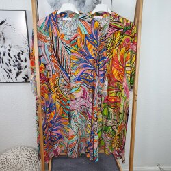 Bunte Retro Long Bluse One Size