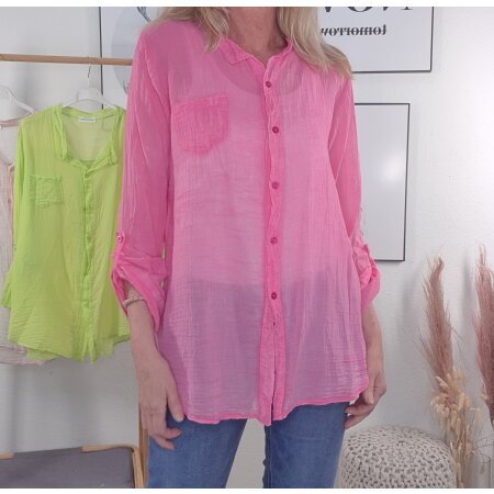 Leichte Vintage Washed Bluse One Size