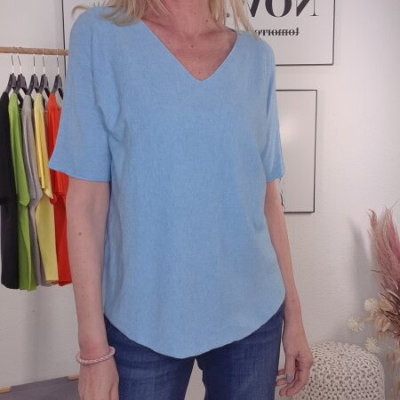 Halbarm Pulli „ Color me up“ Blau