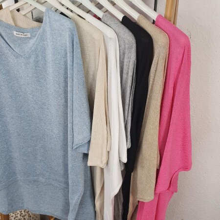 Oversized Vokuhila Sommer Pulli One Size