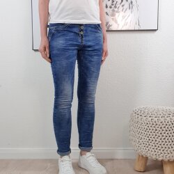 Neue Jewelly Boyfriend Stretch Jeans von XS bis XL Cloudy Denim M