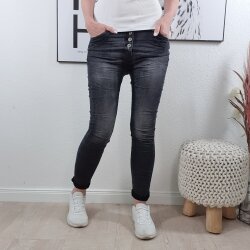 Jewelly Boyfriend Stretch Jeans- XS bis XL Black Wash XL