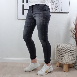Jewelly Boyfriend Stretch Jeans- XS bis XL Black Wash XL