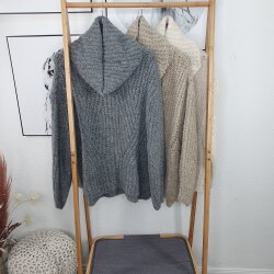 Kuschelpulli mit XXL Rollkragen- One Size