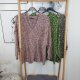 Melierter V-Neck Pulli- One Size