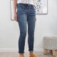 Jewelly Stretch Jeans| im Baggy Boyfriend Schnitt| Damen Hose mit dekorativer Knopfleiste| Perfekter Sitz XS Vintage Denim