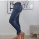 Jewelly Stretch Jeans| im Baggy Boyfriend Schnitt| Damen Hose mit dekorativer Knopfleiste| Perfekter Sitz XS Vintage Denim