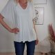 Viskose V-Neck Shirt- One Size (4Farben) Weiß