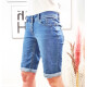 Buena Vista Malibu Damen Shorts| Jeans Shorts mit Umschlag| Kurze Sommer Hose zum Krempeln Midstone XS