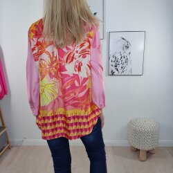 Schlupf Bluse Flower Mix- One Size