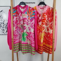 Schlupf Bluse Flower Mix- One Size