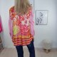 Schlupf Bluse Flower Mix- One Size