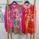 Schlupf Bluse Flower Mix- One Size