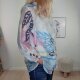 Schlupf Bluse Leaves- One Size