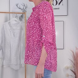 Schlupfbluse Fischerhemd LEO- One Size