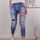 Destroyed Boyfriend Jeans PINK SKULL- von S bis XL