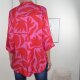 Satin Schlupf Bluse Flower-One Size