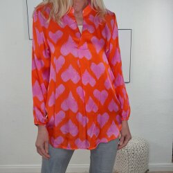 Schlupf Bluse Heart- One Size