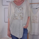V- Neck Shirt AMOUR- One Size (4 Farben) Beige