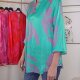 Satin Schlupf Bluse PINK LEAVES- One Size (5 Farben)