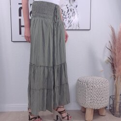 Langer Stufen Kombi Rock- One Size