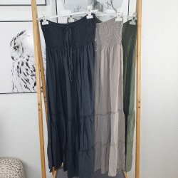 Langer Stufen Kombi Rock- One Size
