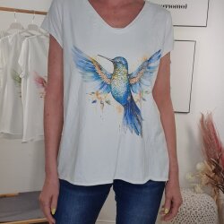 V-Neck Shirt Flying Kolibri- One Size(4 Farben)