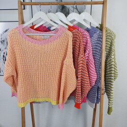 Boxy Pulli MELANGE- One Size (5 Farben)