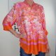 Satin Schlupf Bluse Dschungel- One Size