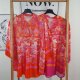 Satin Schlupf Bluse Dschungel- One Size