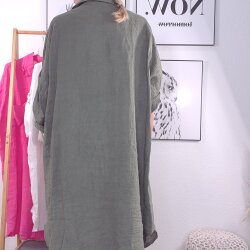 Leinen Blusen Kleid Curvy- One Size (4 Farben)