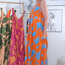 Maxi Trägerkleid SWING- One Size (4 Farben)