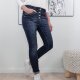 Stretch Jeans mit Schmuck Kn&ouml;pfen 