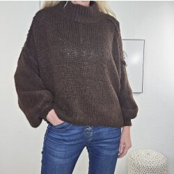 Kurzer Turtle Neck Kuschel Pulli- One Size