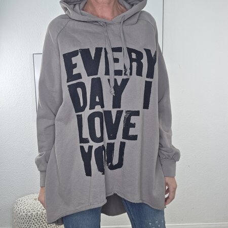 Oversized Vokuhila Hoodie Every Day- One Size