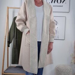 Lange Jacke mit Wolle- One Size