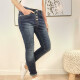 Jewelly Denim Jeans mit Schmuck Knöpfen L