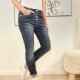 Jewelly Denim Jeans mit Schmuck Kn&ouml;pfen XL