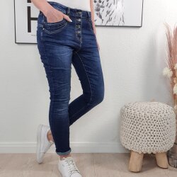 Jewelly Boyfriend Jeans mit sch&ouml;ner Knopfleiste L