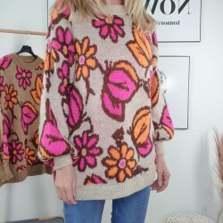 Pullover BUTTERFLY&amp;FLOWER- One Size