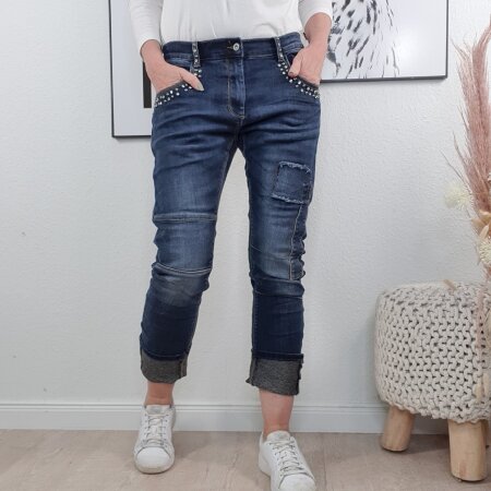 Loose Fit Turn Up Jeans