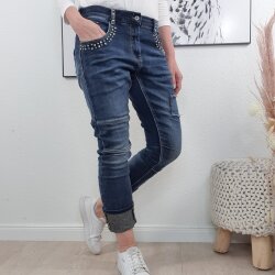 Loose Fit Turn Up Jeans